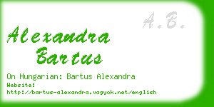 alexandra bartus business card